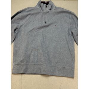 Tommy Hilfiger Quarter Zip Pullover Sweater‎ Heather Blue Casual M